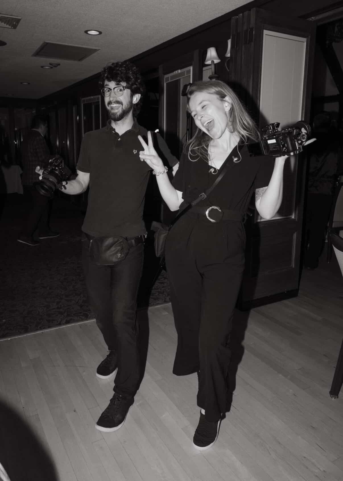 Alexa & Nick on set together