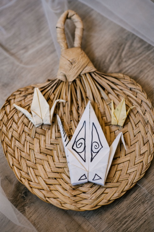 The original paper cranes from Alexa & Nick's first date